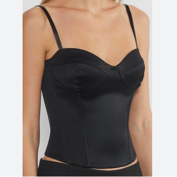 ARITIZA TEN DAZZLE SATIN BUSTER CORSET TOP BLACK XXS - Picture 1 of 4